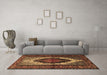 Machine Washable Persian Brown Traditional Rug in a Living Room,, wshtr1937brn