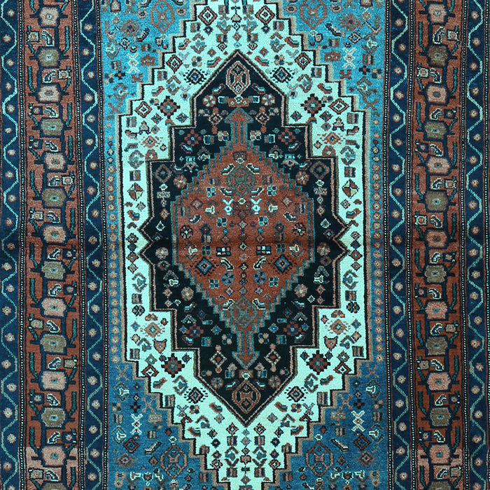 Machine Washable Persian Light Blue Traditional Rug, wshtr1937lblu