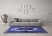 Machine Washable Persian Blue Traditional Rug in a Living Room, wshtr1937blu