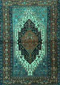 Persian Turquoise Traditional Rug, tr1937turq