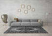 Machine Washable Persian Gray Traditional Rug in a Living Room,, wshtr1937gry