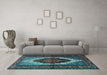 Machine Washable Persian Light Blue Traditional Rug in a Living Room, wshtr1937lblu