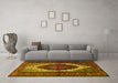 Machine Washable Persian Yellow Traditional Rug in a Living Room, wshtr1937yw