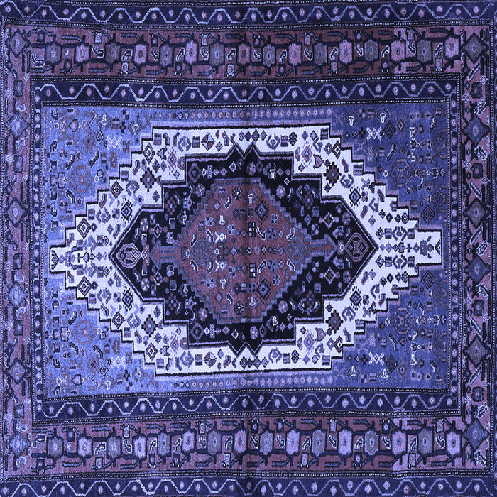 Square Persian Blue Traditional Rug, tr1937blu