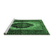 Sideview of Machine Washable Persian Emerald Green Traditional Area Rugs, wshtr1937emgrn