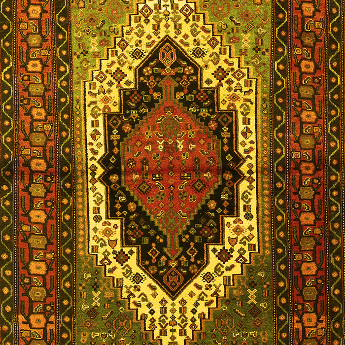 Machine Washable Persian Yellow Traditional Rug, wshtr1937yw