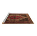 Sideview of Machine Washable Persian Brown Traditional Rug, wshtr1938brn