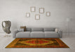 Machine Washable Persian Yellow Traditional Rug in a Living Room, wshtr1938yw