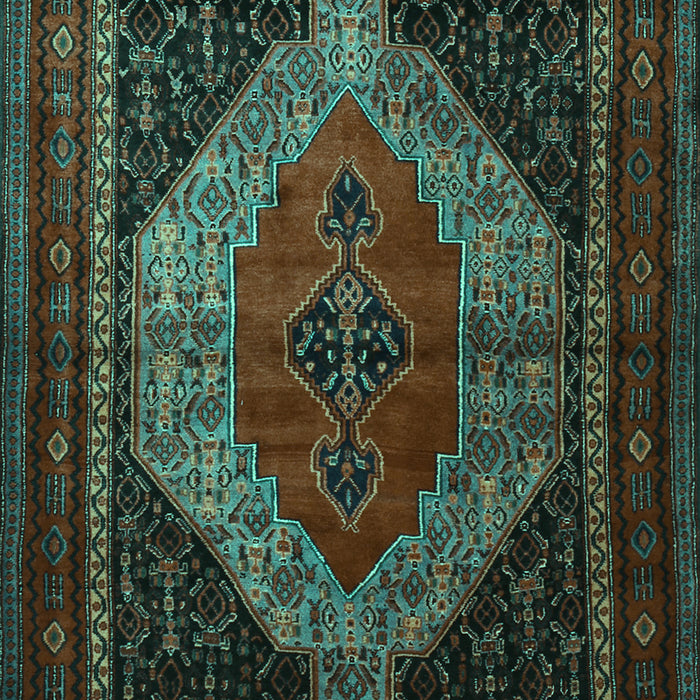 Machine Washable Persian Turquoise Traditional Area Rugs, wshtr1938turq