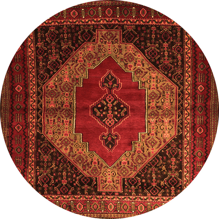 Square Persian Orange Traditional Rug, tr1938org