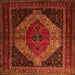 Serging Thickness of Persian Orange Traditional Rug, tr1938org