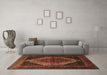 Machine Washable Persian Brown Traditional Rug in a Living Room,, wshtr1938brn