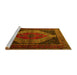 Sideview of Machine Washable Persian Yellow Traditional Rug, wshtr1938yw