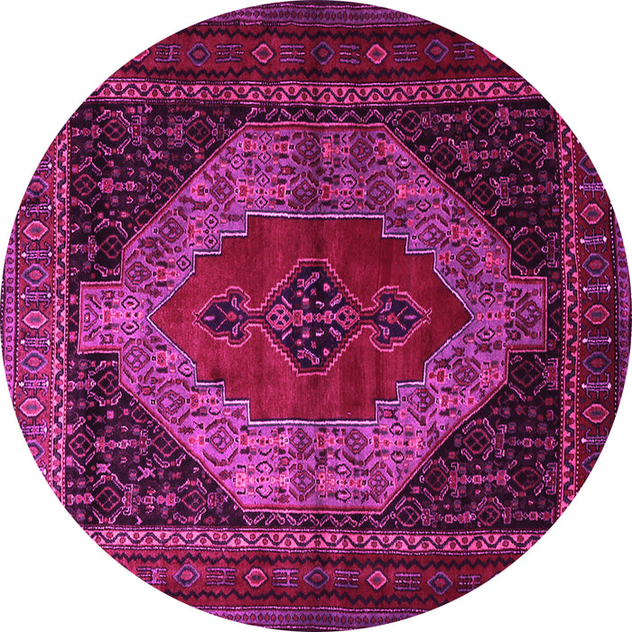 Round Persian Pink Traditional Rug, tr1938pnk