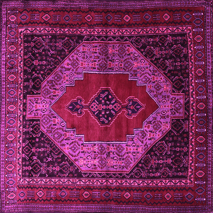 Square Persian Pink Traditional Rug, tr1938pnk