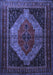 Machine Washable Persian Blue Traditional Rug, wshtr1938blu