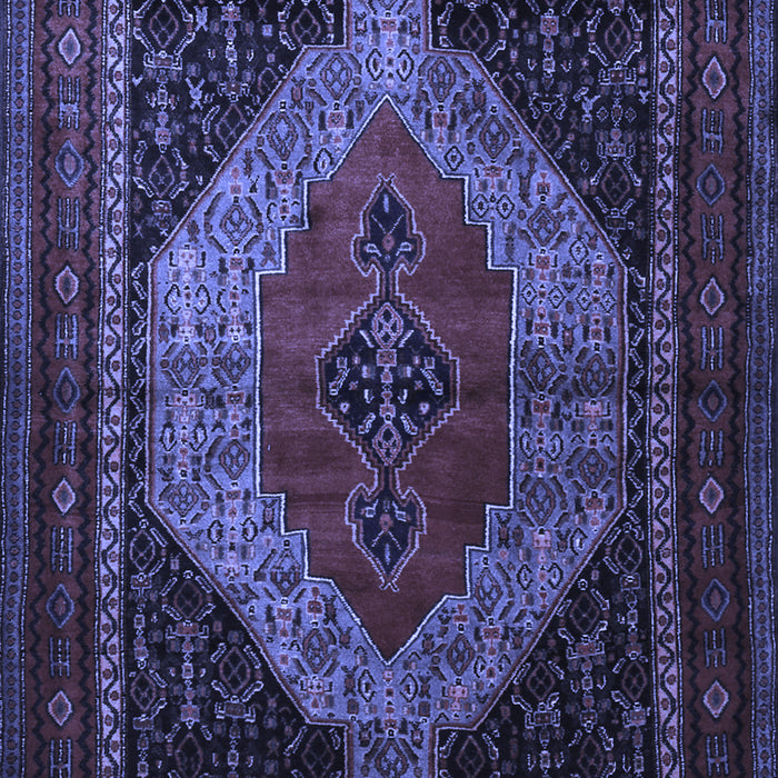 Machine Washable Persian Blue Traditional Rug, wshtr1938blu