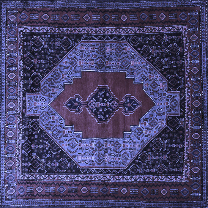 Square Persian Blue Traditional Rug, tr1938blu