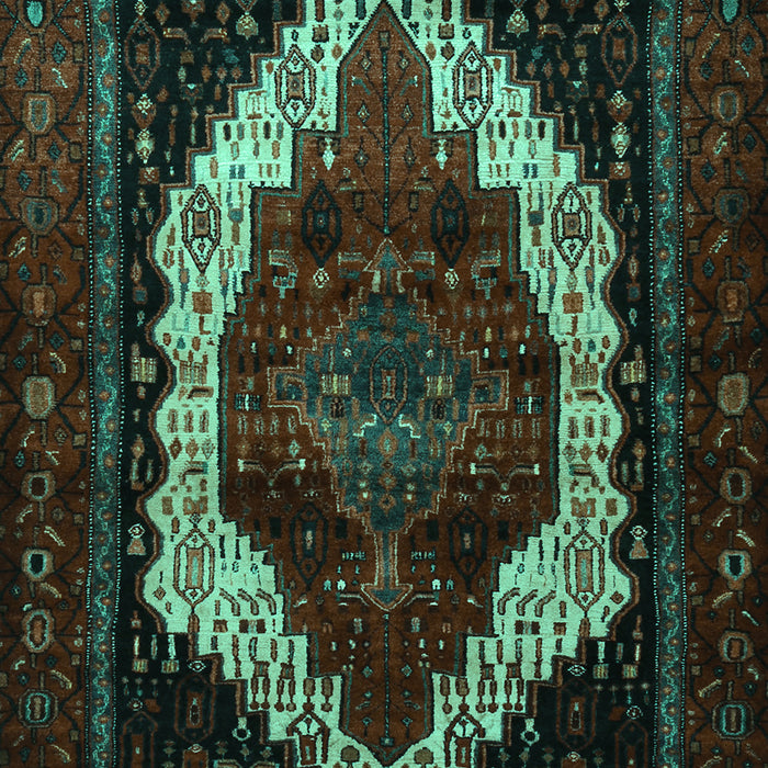 Machine Washable Persian Turquoise Traditional Area Rugs, wshtr1939turq