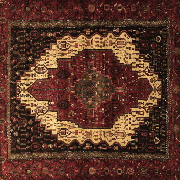 Square Persian Brown Traditional Rug, tr1939brn
