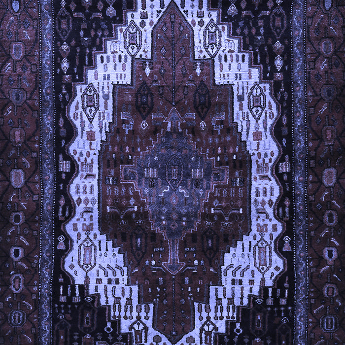 Machine Washable Persian Blue Traditional Rug, wshtr1939blu