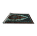 Sideview of Machine Washable Persian Light Blue Traditional Rug, wshtr1939lblu