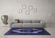 Machine Washable Persian Blue Traditional Rug in a Living Room, wshtr1939blu