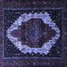 Square Persian Blue Traditional Rug, tr1939blu