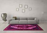 Machine Washable Persian Pink Traditional Rug, wshtr1939pnk