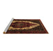 Sideview of Machine Washable Persian Brown Traditional Rug, wshtr1939brn