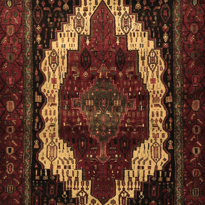 Machine Washable Persian Brown Traditional Rug, wshtr1939brn
