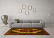 Machine Washable Persian Yellow Traditional Rug in a Living Room, wshtr1939yw