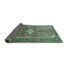 Sideview of Persian Turquoise Traditional Rug, tr193turq