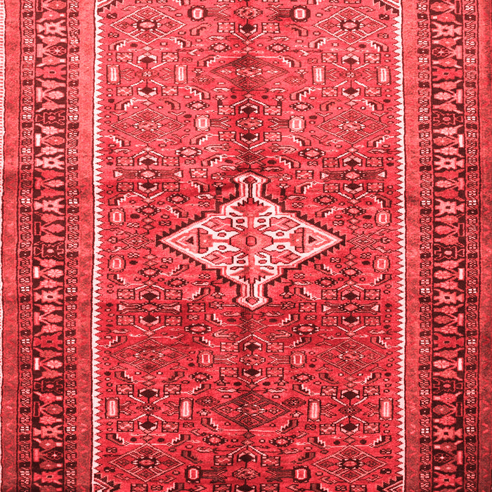Machine Washable Persian Red Traditional Rug, wshtr193red