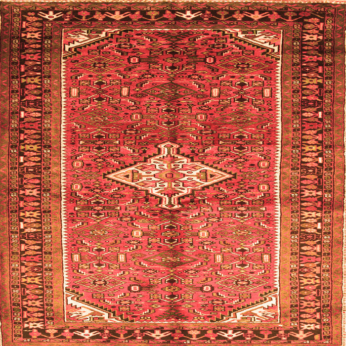 Serging Thickness of Persian Orange Traditional Rug, tr193org