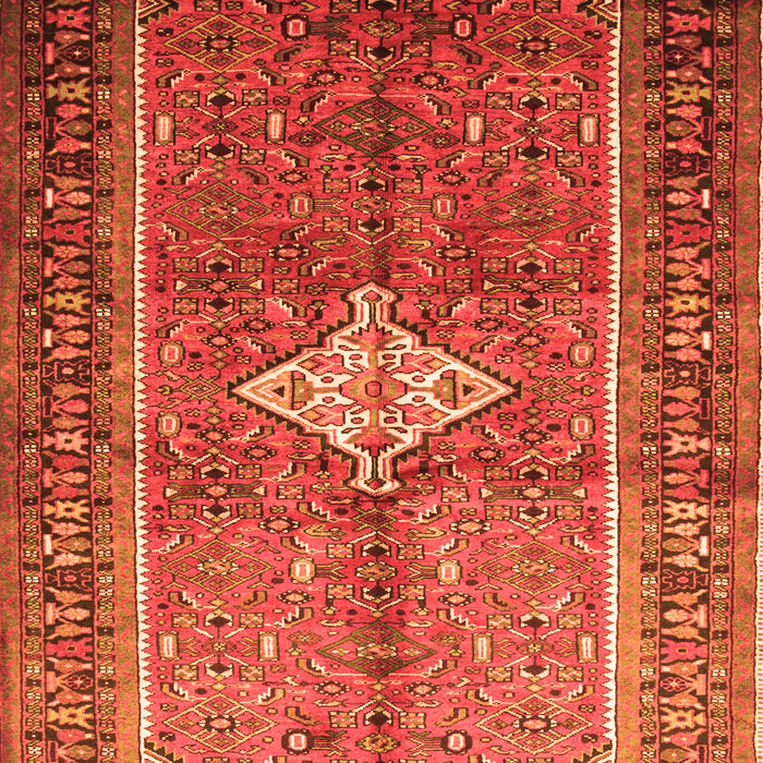 Serging Thickness of Machine Washable Persian Orange Traditional Area Rugs, wshtr193org