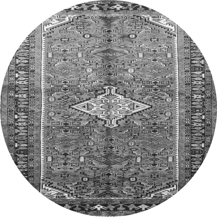 Machine Washable Persian Gray Traditional Rug, wshtr193gry