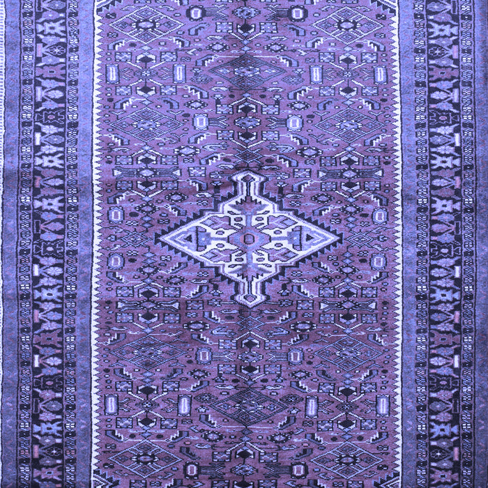 Machine Washable Persian Blue Traditional Rug, wshtr193blu