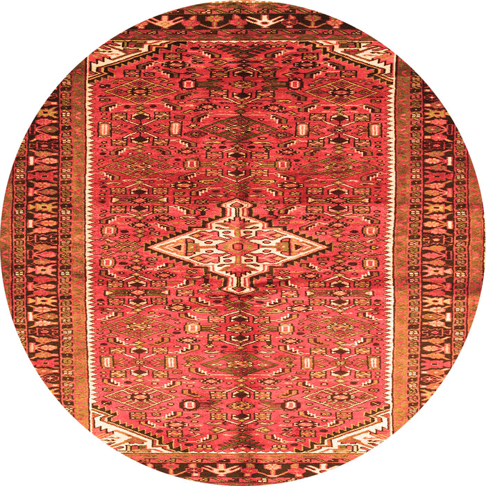 Square Persian Orange Traditional Rug, tr193org