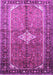 Machine Washable Persian Purple Traditional Area Rugs, wshtr193pur