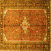 Square Persian Yellow Traditional Rug, tr193yw