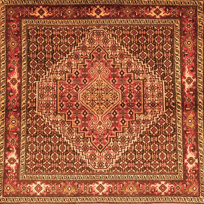 Serging Thickness of Persian Orange Traditional Rug, tr1940org
