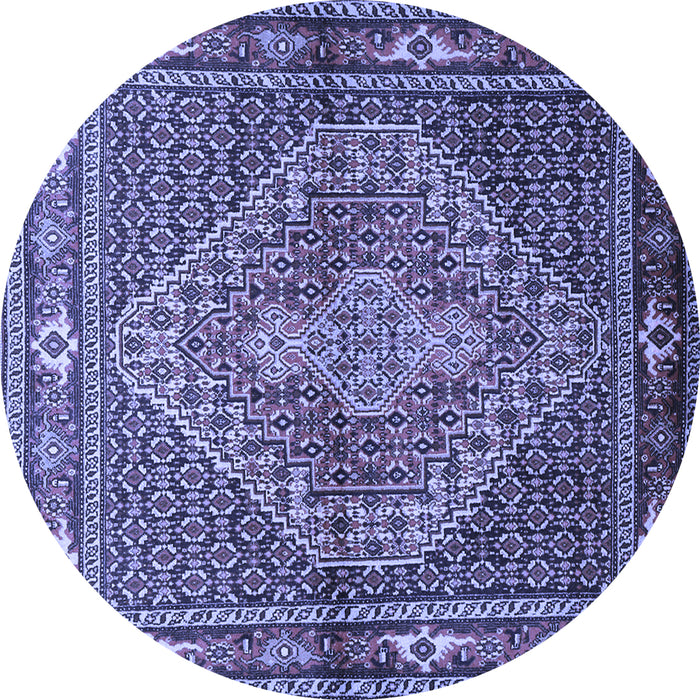 Round Persian Blue Traditional Rug, tr1940blu