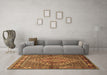 Machine Washable Persian Brown Traditional Rug in a Living Room,, wshtr1940brn