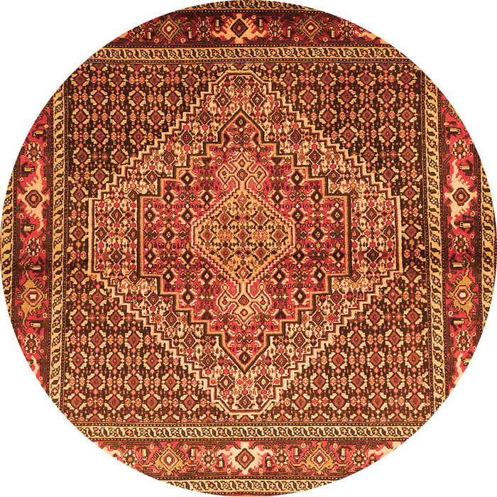 Square Persian Orange Traditional Rug, tr1940org