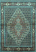 Machine Washable Persian Light Blue Traditional Rug, wshtr1940lblu