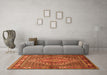 Machine Washable Persian Orange Traditional Area Rugs in a Living Room, wshtr1940org