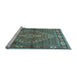 Sideview of Machine Washable Persian Light Blue Traditional Rug, wshtr1940lblu