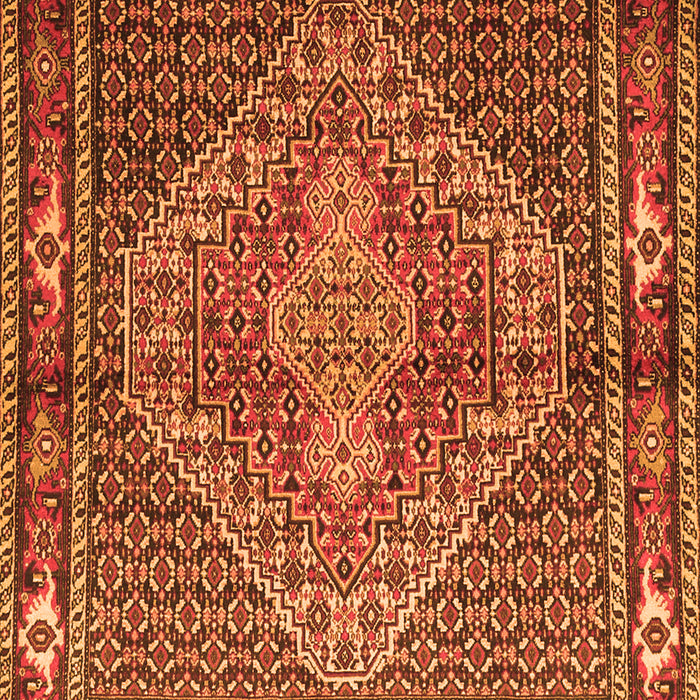 Serging Thickness of Machine Washable Persian Orange Traditional Area Rugs, wshtr1940org