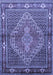 Machine Washable Persian Blue Traditional Rug, wshtr1940blu